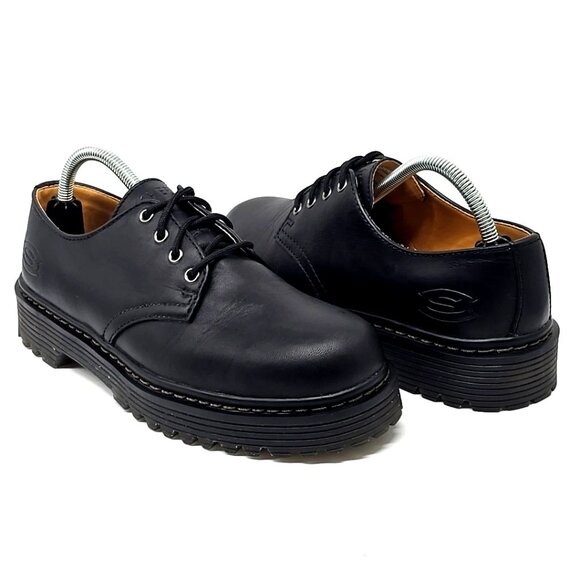 Skechers D395341 Black Leather Lace Up Oxford Shoes Men\'s Size 8 main image 8